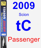 Passenger Wiper Blade for 2009 Scion tC - Vision Saver