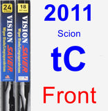 Front Wiper Blade Pack for 2011 Scion tC - Vision Saver