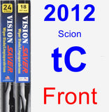 Front Wiper Blade Pack for 2012 Scion tC - Vision Saver