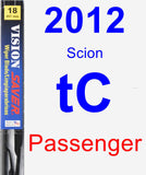 Passenger Wiper Blade for 2012 Scion tC - Vision Saver