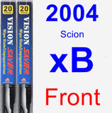 Front Wiper Blade Pack for 2004 Scion xB - Vision Saver