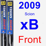 Front Wiper Blade Pack for 2009 Scion xB - Vision Saver