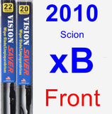 Front Wiper Blade Pack for 2010 Scion xB - Vision Saver