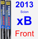 Front Wiper Blade Pack for 2013 Scion xB - Vision Saver