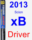 Driver Wiper Blade for 2013 Scion xB - Vision Saver