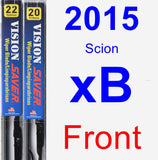 Front Wiper Blade Pack for 2015 Scion xB - Vision Saver