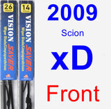 Front Wiper Blade Pack for 2009 Scion xD - Vision Saver