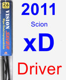 Driver Wiper Blade for 2011 Scion xD - Vision Saver