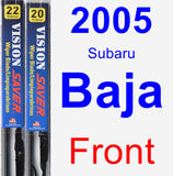 Front Wiper Blade Pack for 2005 Subaru Baja - Vision Saver