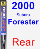 Rear Wiper Blade for 2000 Subaru Forester - Vision Saver