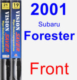 Front Wiper Blade Pack for 2001 Subaru Forester - Vision Saver