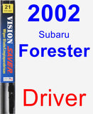 Driver Wiper Blade for 2002 Subaru Forester - Vision Saver