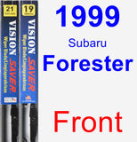 Front Wiper Blade Pack for 1999 Subaru Forester - Vision Saver