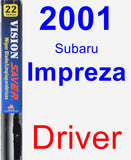 Driver Wiper Blade for 2001 Subaru Impreza - Vision Saver