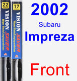 Front Wiper Blade Pack for 2002 Subaru Impreza - Vision Saver