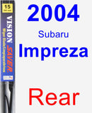 Rear Wiper Blade for 2004 Subaru Impreza - Vision Saver