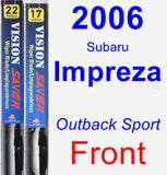 Front Wiper Blade Pack for 2006 Subaru Impreza - Vision Saver