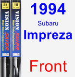 Front Wiper Blade Pack for 1994 Subaru Impreza - Vision Saver