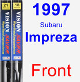 Front Wiper Blade Pack for 1997 Subaru Impreza - Vision Saver