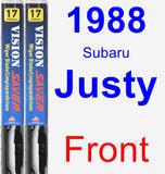 Front Wiper Blade Pack for 1988 Subaru Justy - Vision Saver