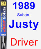 Driver Wiper Blade for 1989 Subaru Justy - Vision Saver