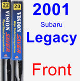 Front Wiper Blade Pack for 2001 Subaru Legacy - Vision Saver