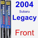 Front Wiper Blade Pack for 2004 Subaru Legacy - Vision Saver