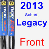 Front Wiper Blade Pack for 2013 Subaru Legacy - Vision Saver