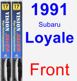 Front Wiper Blade Pack for 1991 Subaru Loyale - Vision Saver