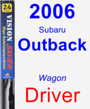 Driver Wiper Blade for 2006 Subaru Outback - Vision Saver