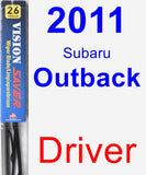 Driver Wiper Blade for 2011 Subaru Outback - Vision Saver