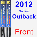 Front Wiper Blade Pack for 2012 Subaru Outback - Vision Saver