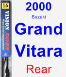 Rear Wiper Blade for 2000 Suzuki Grand Vitara - Vision Saver