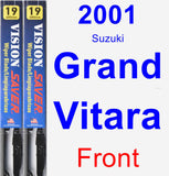 Front Wiper Blade Pack for 2001 Suzuki Grand Vitara - Vision Saver