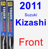 Front Wiper Blade Pack for 2011 Suzuki Kizashi - Vision Saver