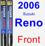 Front Wiper Blade Pack for 2006 Suzuki Reno - Vision Saver