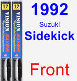 Front Wiper Blade Pack for 1992 Suzuki Sidekick - Vision Saver