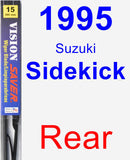 Rear Wiper Blade for 1995 Suzuki Sidekick - Vision Saver