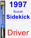 Driver Wiper Blade for 1997 Suzuki Sidekick - Vision Saver