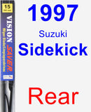 Rear Wiper Blade for 1997 Suzuki Sidekick - Vision Saver