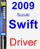 Driver Wiper Blade for 2009 Suzuki Swift - Vision Saver