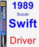 Driver Wiper Blade for 1989 Suzuki Swift - Vision Saver