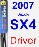 Driver Wiper Blade for 2007 Suzuki SX4 - Vision Saver