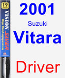 Driver Wiper Blade for 2001 Suzuki Vitara - Vision Saver