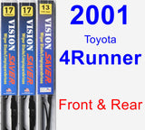 Front & Rear Wiper Blade Pack for 2001 Toyota 4Runner - Vision Saver