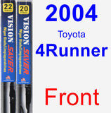 Front Wiper Blade Pack for 2004 Toyota 4Runner - Vision Saver