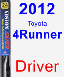 Driver Wiper Blade for 2012 Toyota 4Runner - Vision Saver