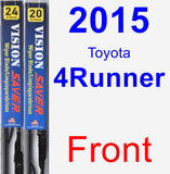 Front Wiper Blade Pack for 2015 Toyota 4Runner - Vision Saver