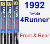 Front & Rear Wiper Blade Pack for 1992 Toyota 4Runner - Vision Saver