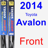 Front Wiper Blade Pack for 2014 Toyota Avalon - Vision Saver